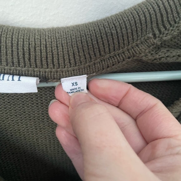 GAP Surplus Green Collared Ribbed Sweater Size X Small - Picture 6 of 10